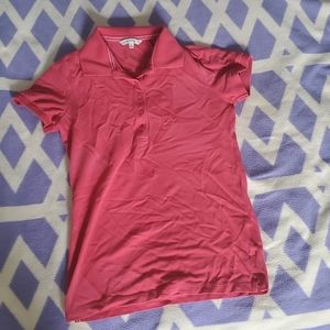 Women's pink polo shirt